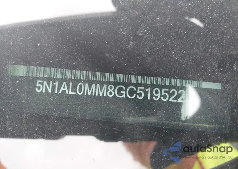 2016 Infiniti Qx60 from USA, damaged, VIN 5N1AL0MM8GC519522